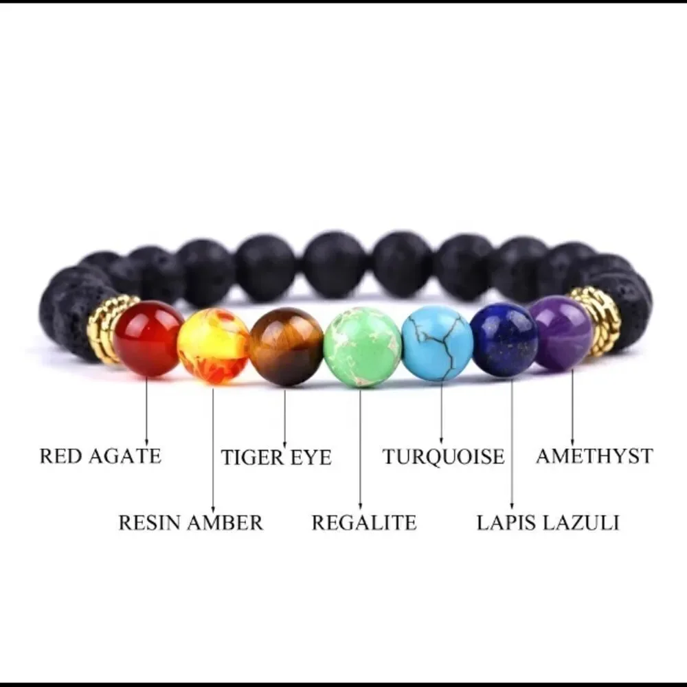 Set of (3) Lava Rock Essential Oil Diffuser Bracelets